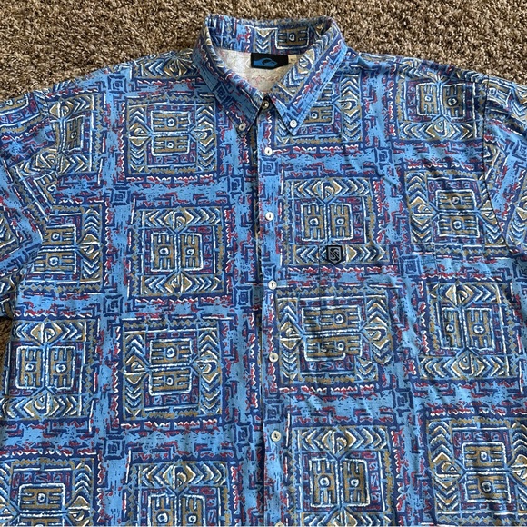 Vintage Quicksilver Button Up Shirt Surf Surfing Mens XL Oversized XXL Fit - Picture 1 of 7